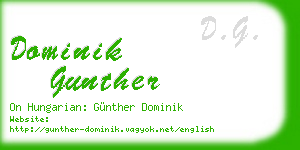 dominik gunther business card